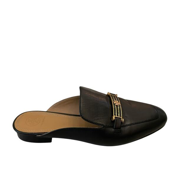 TORY BURCH Black Leather Slip-On Loafer Mules US 8.5 EU 39 - Picture 16 of 16